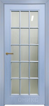 межкомнатная дверь Оникс «Турин Фреза» (остекленное полотно, Эмаль голубая)